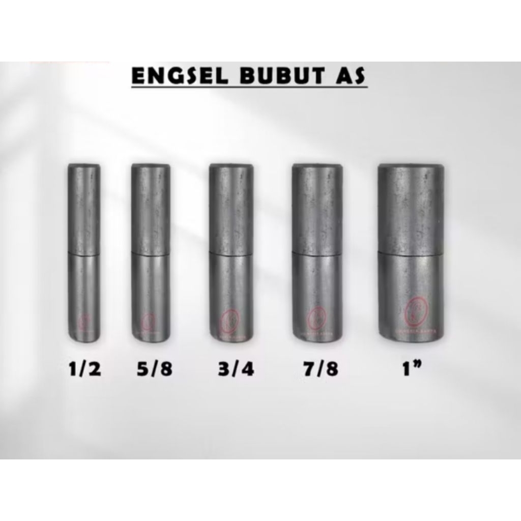 engsel pagar besi/ engsel bubut 5/8inc (16mm)- 1 1/4inc (32mm)