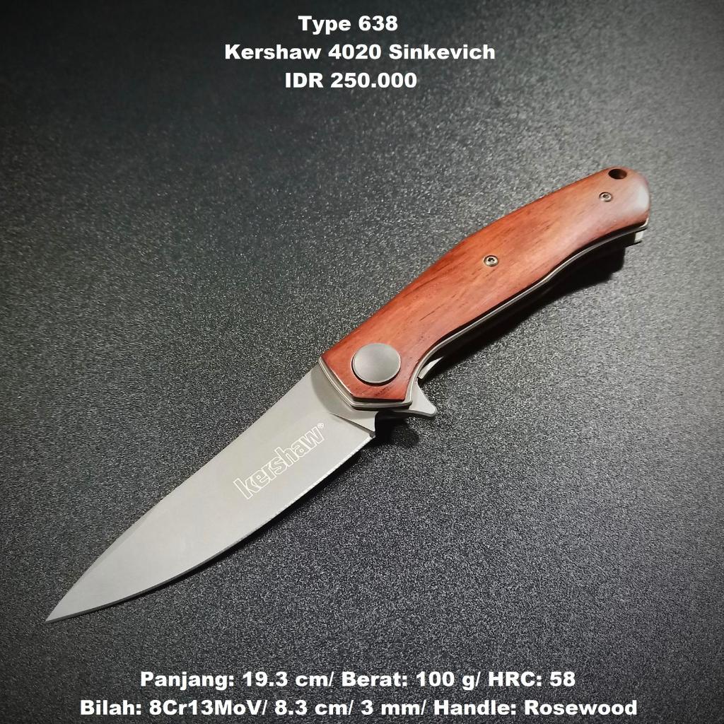 Pisau Camping EDC Outdoor Kershaw 4020 Sinkevich Flipper