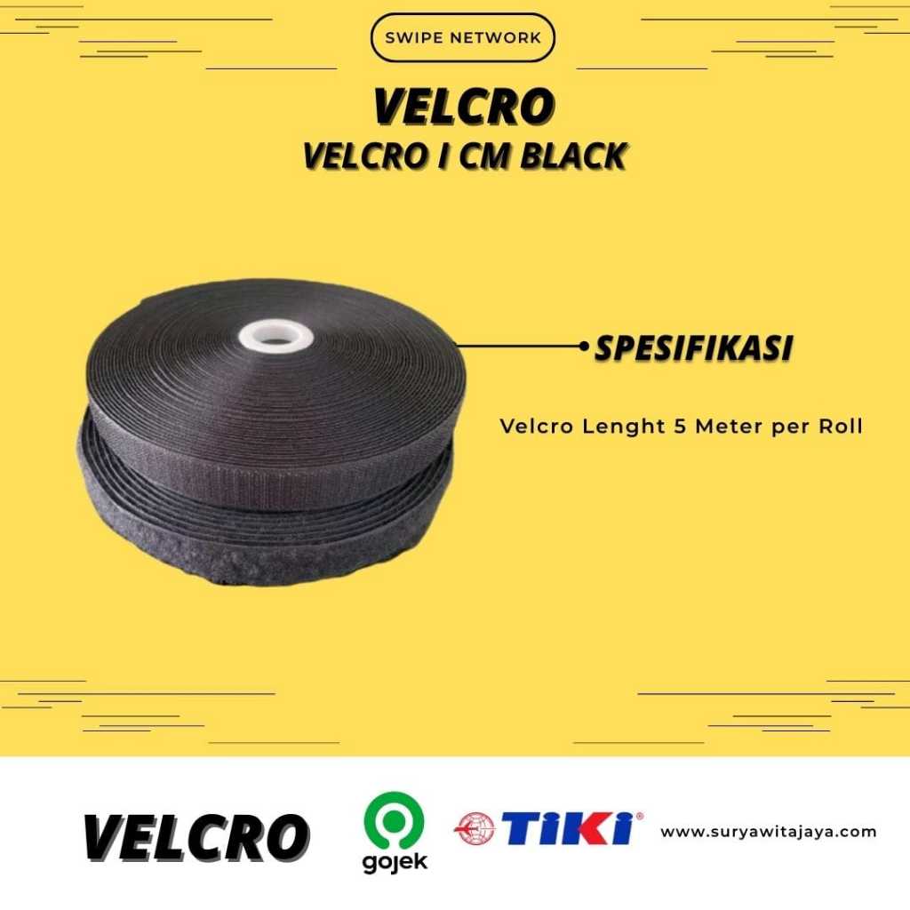 Velcro 1cm black