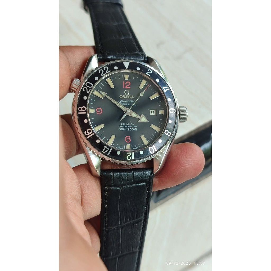 Jam tangan omega seamaster Automatic kaca sapphire Big size