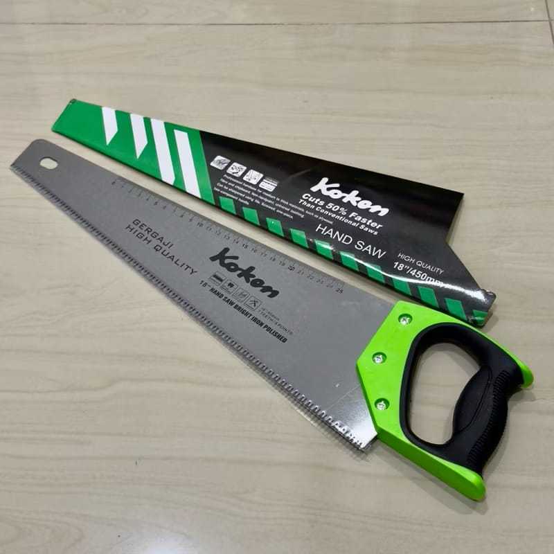 Kokon Gergaji Kayu Asli 45cm Gagang Fiber