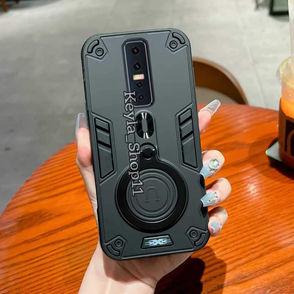 Case Bracket FoR VIVO V17 PRO Hard Case Pro Camera Carbon Fibre 360 Degree Rotasi Ring Casing HP