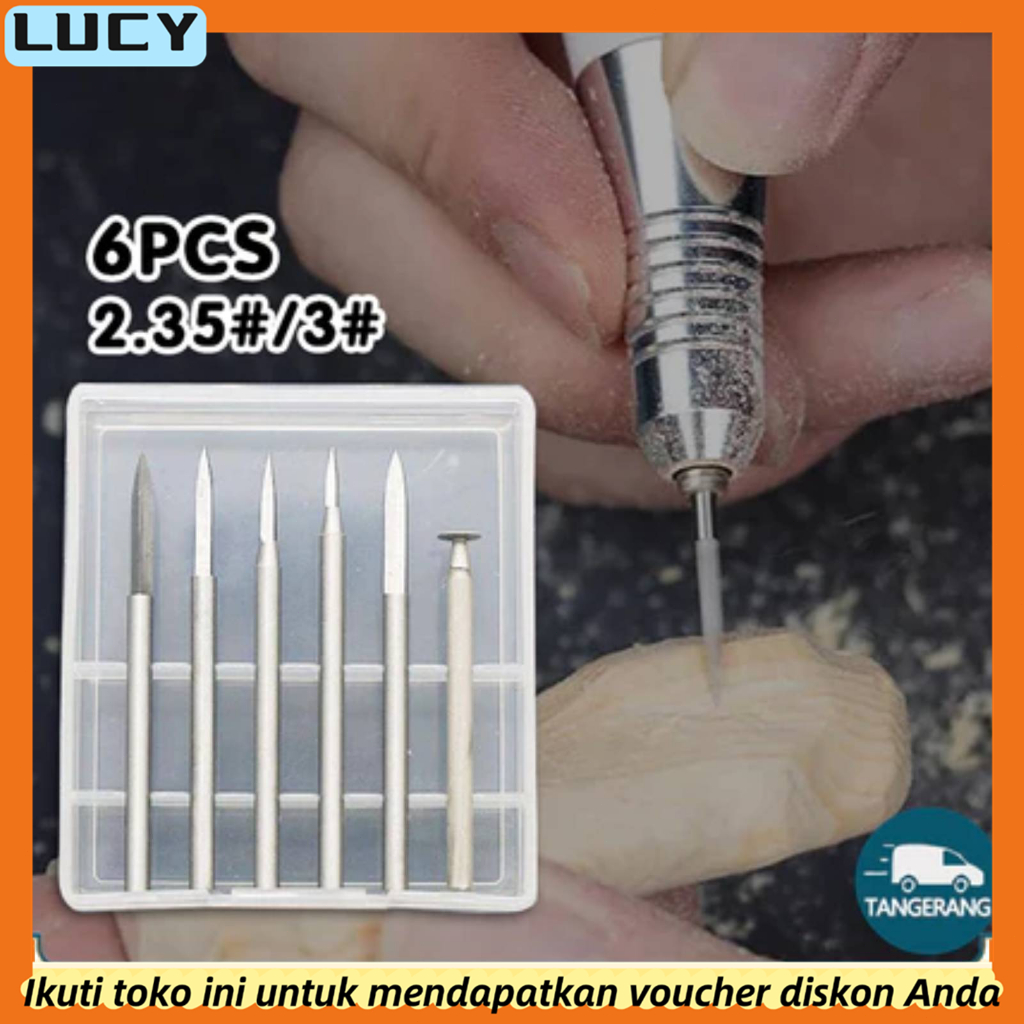 [Ready] Mata Bor Ukir Kayu 6PCS kir Untuk Ukiran Kayu, Ukiran Akar Ukiran Kernel Dll Alat Listrik Se