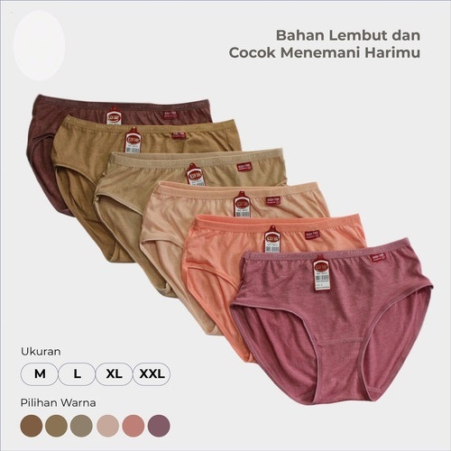 ( 6pc ) CD Bodythin | Celana Dalam Wanita Dewasa Bodythin | CD Wanita Body Thin - Warung Mintul