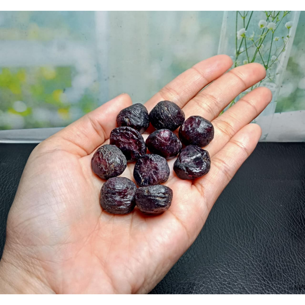 Batu Natural Red Garnet Rough1- 2 cm Top Grade paket (1)