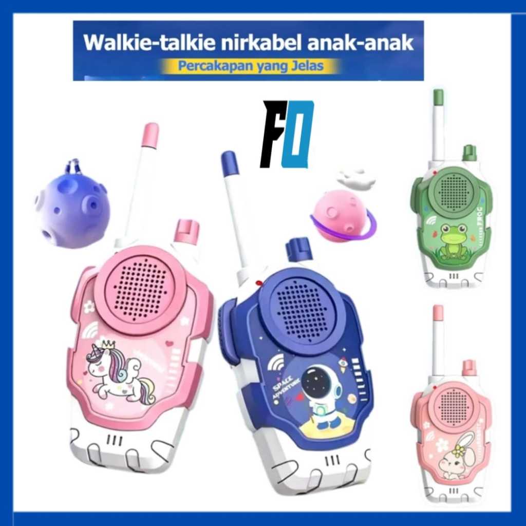 (FO)Walkie Talkie Anak Karakter Lucu Intercom /Ht Mainan Anak Banyak Motif Dan Warna