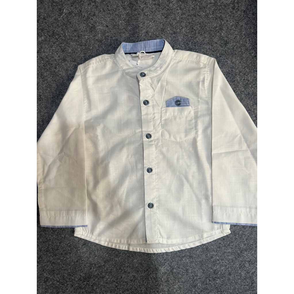 BAJU KEMEJA KOKO PUTIH d032 KENKO LEBARAN MURAH COD