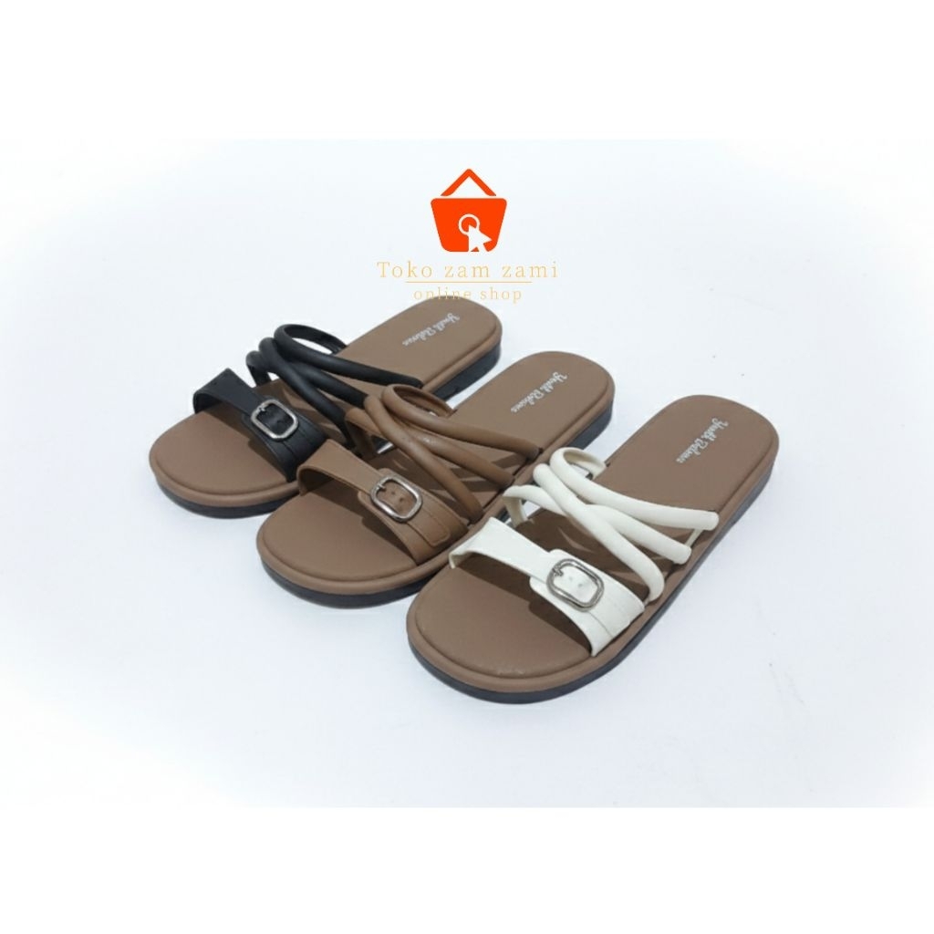 Sandal Wanita Tali Silang Gesper | Sandal Flat Wanita Import