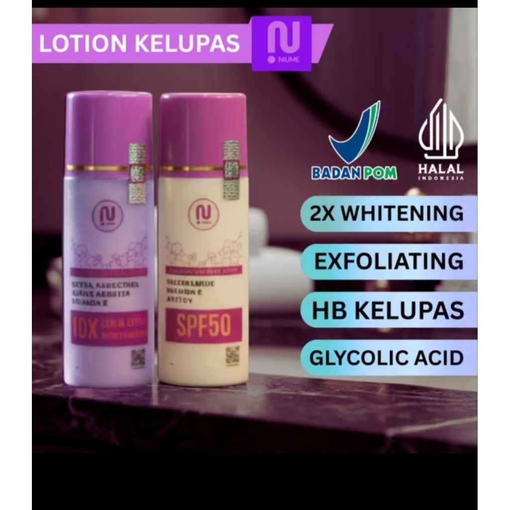Niume lotion platinun ungu eksfoliasi ori bpom
