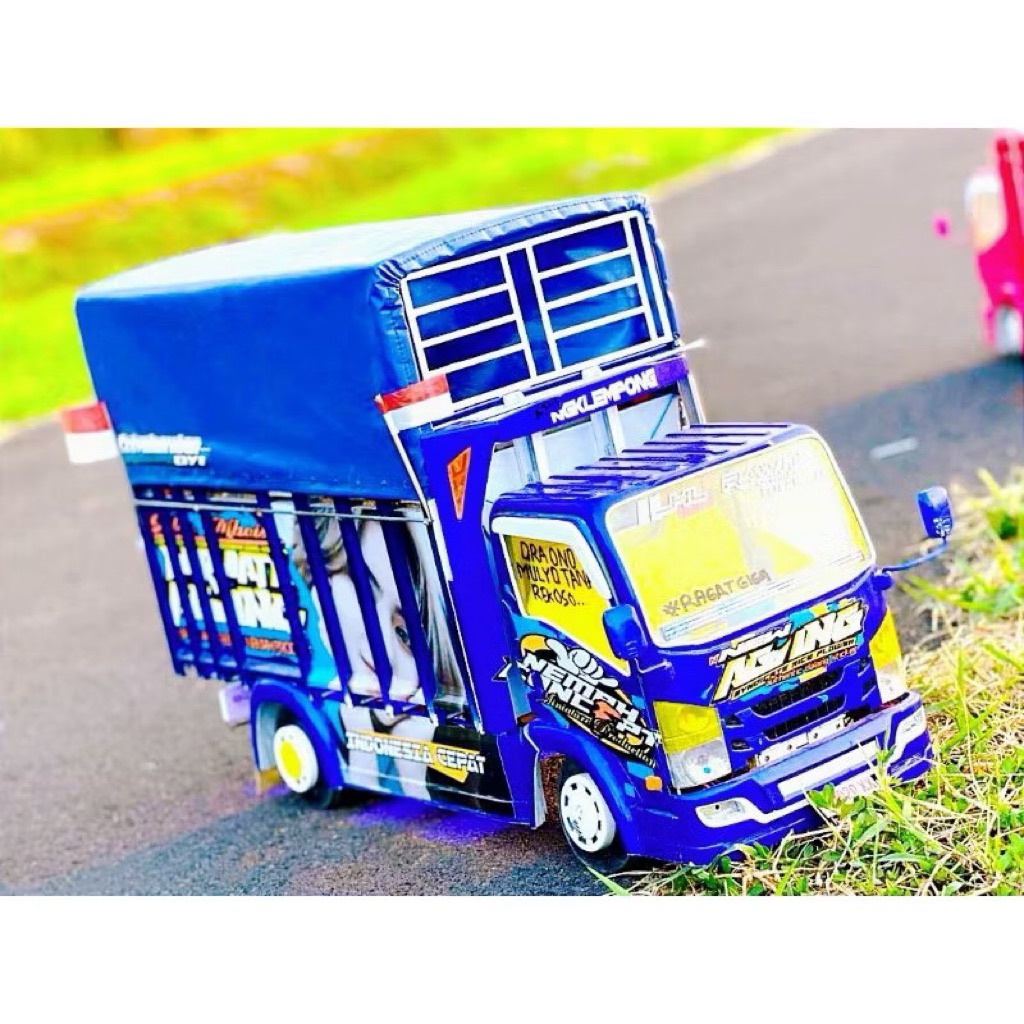 NEW AGUNG MINIATUR TRUK OLENG PERMATA AGUNG FULL VARIASI LAMPU DAN TERPAL TERLARIS