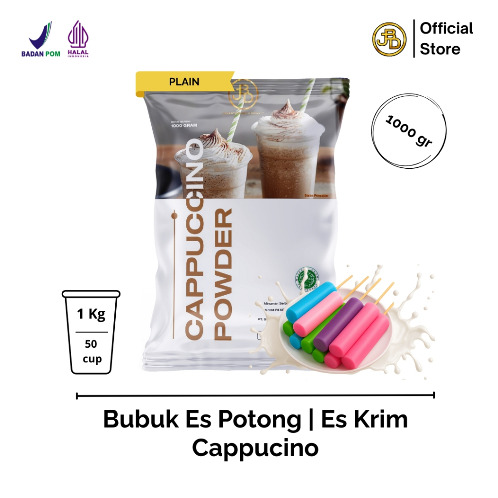 Bubuk Minuman Premium CAPPUCINO 1Kg untuk Es Potong Rasa Kopi Susu | JBD