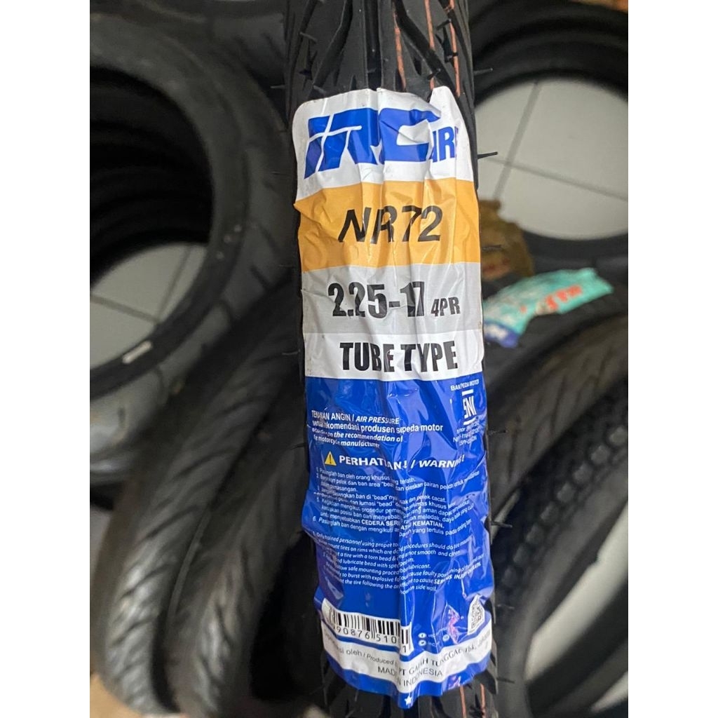 IRC- Ban Luar TubeType (TT) 225-17 Ring 17 NR72  IRC