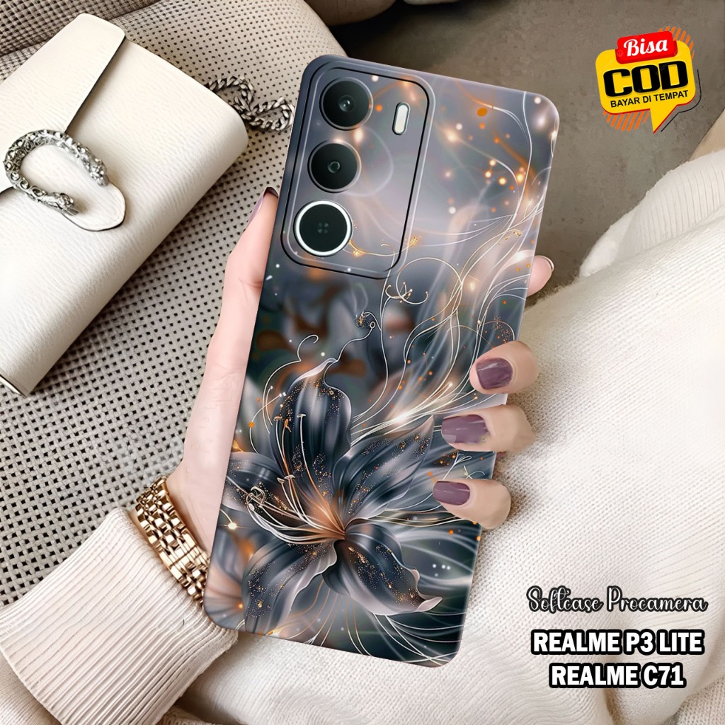 Case Hp REALME P3 LITE  2025 - REALME C71 Fashion Casing Softcase Terbaru - Macaron Protect Camera K