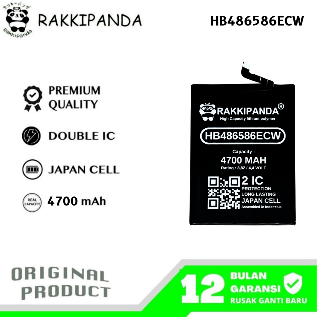 RakkiPanda - HB486586ECW P40 Lite/Mate 30/Mate 30 Pro 4G /Nova 6 SE/Nova 7i/Honor View 30 Batre Batr