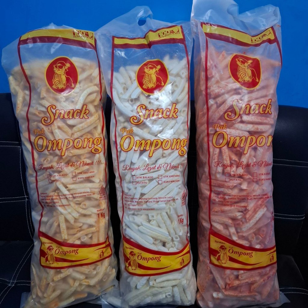 Stik Kentang 1Kg  Snack Potato Stick Renyah Gurih Original Keju Balado  - Camilan Jadul Snack Kiloan