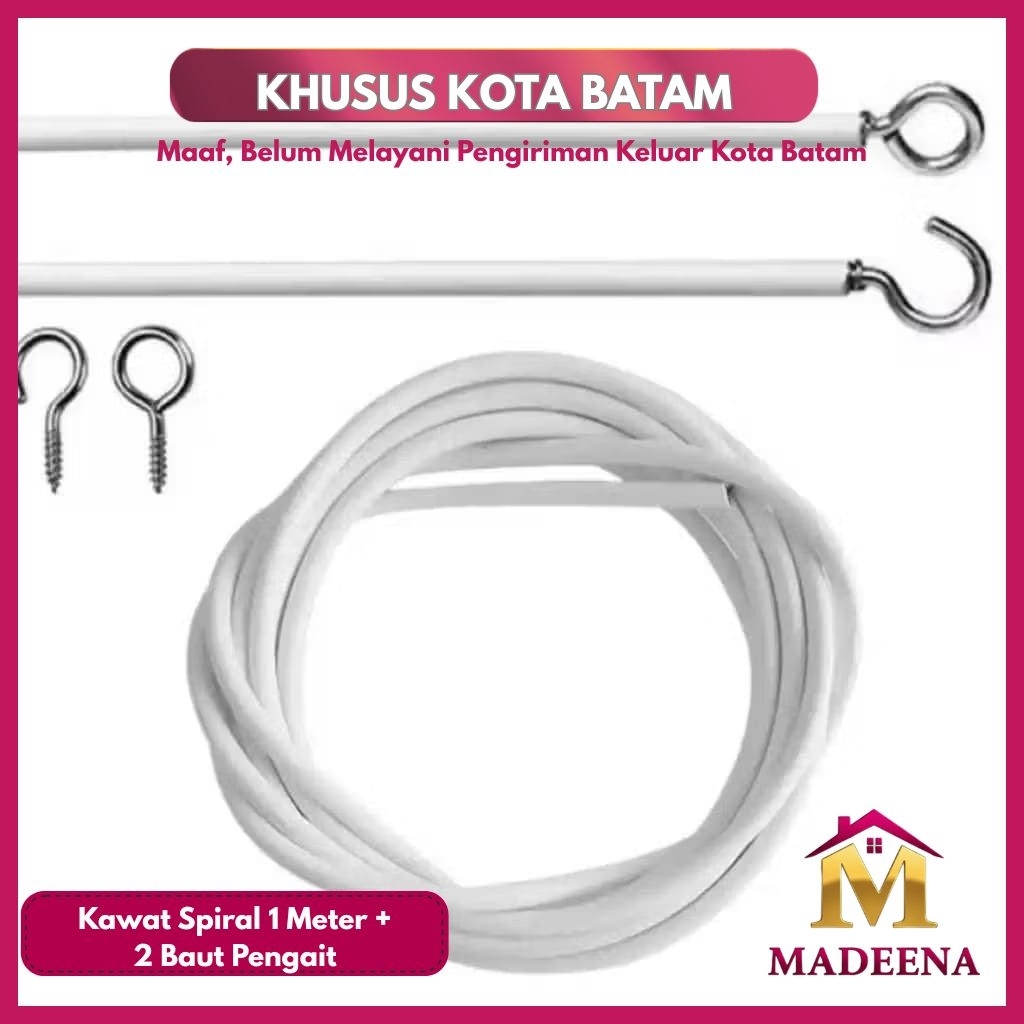 [BISA INSTANT] Kawat Spiral Gorden Kolong Dapur - Tahan Geser, Bisa Disesuaikan, Kuat/Kawat Spiral S
