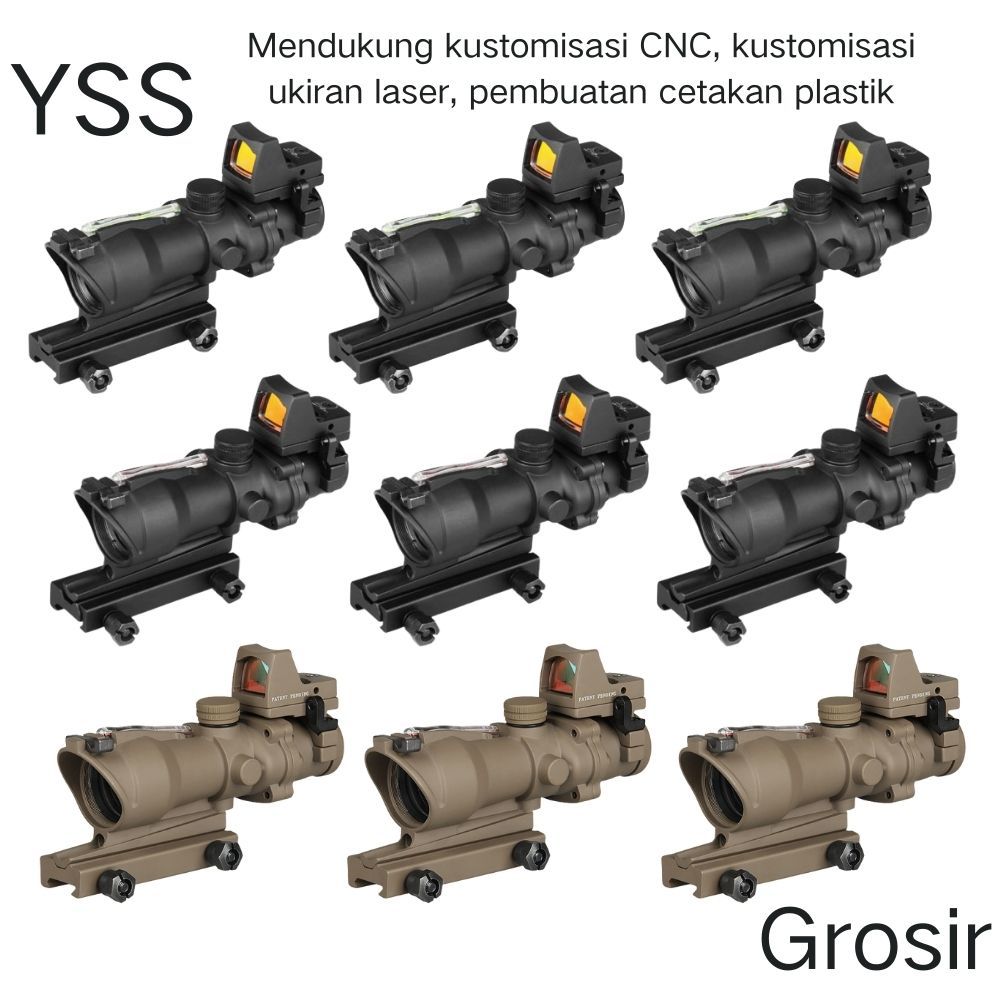 Grosir 4x32 ACOG Style Scope dengan Red Dot Sight Penjualan langsung dari pabrik, kustomisasi tersed