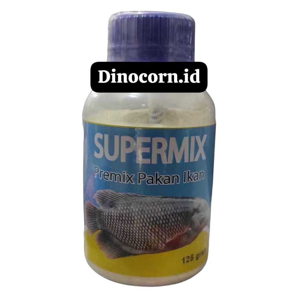 Supermix Premix Pakan Ikan 125 gram Vitamin Asam Amino Mineral Premix Pakan Ikan Gurami Lele Nila Pa