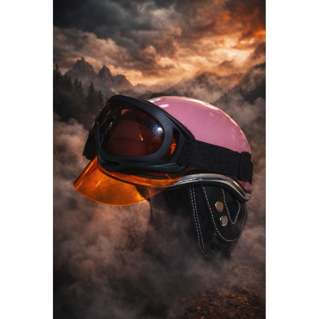 HELM RETRO MONTIK VINTAGE anak2 usia 1-4tahun