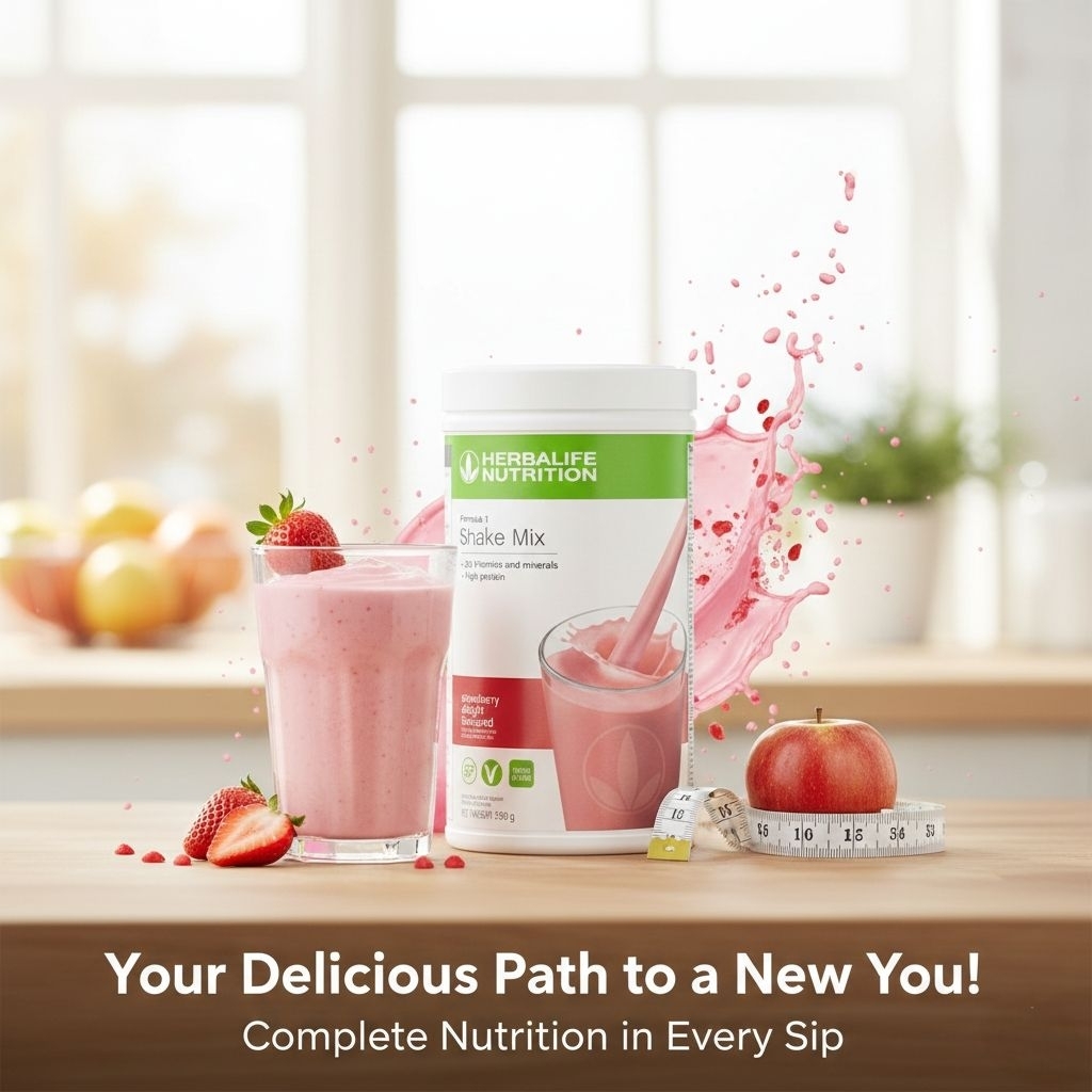 Susu Diet Herbalife Shake Strawberry Untuk Turunkan Berat Badan Cepat Dan Sehat 100%Ori Halal Bpom