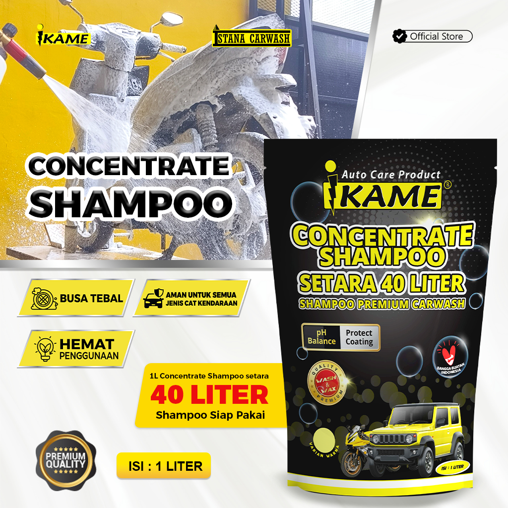Biang Shampo Cuci Mobil Motor Snow Wash / Shampoo cuci steam salju 1 Liter Setara  40 liter IKAME