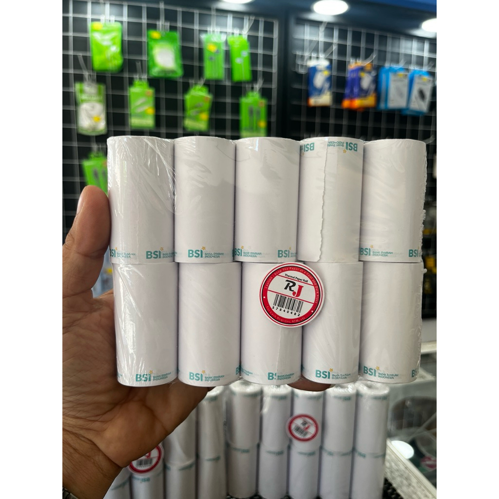 Kertas Thermal EDC logo BSI 57x30mm Paket isi 10 Roll