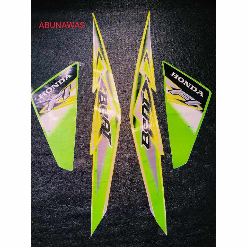 STIKER STRIPING BEAT FI  2013 PUTIH HIJAU