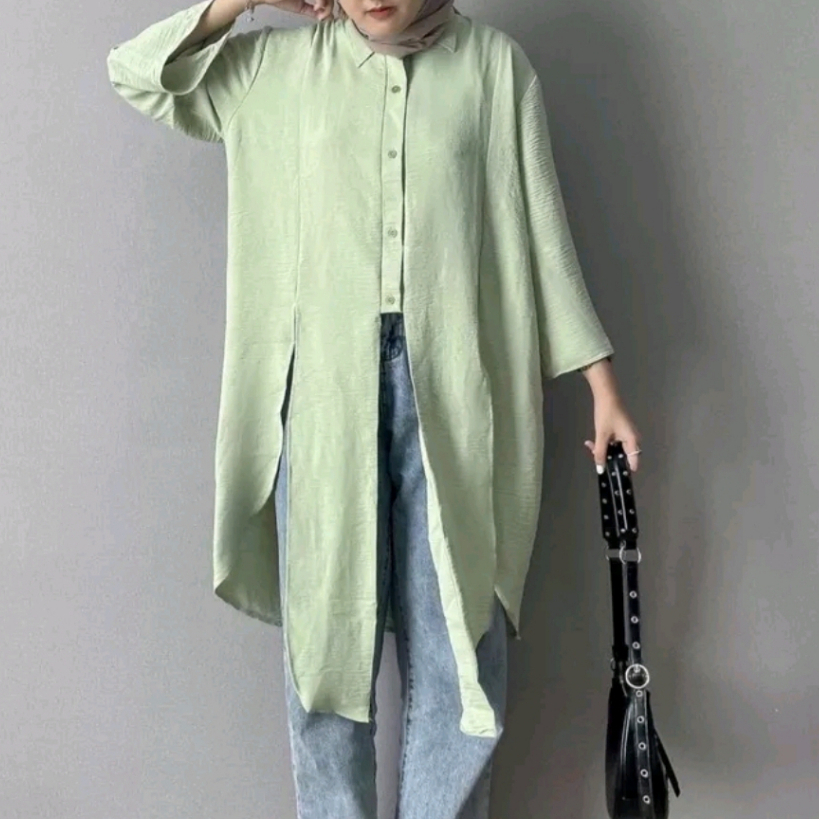 Fatia Tunik Remaja Wanita Kasual Simpel Elegan / Tunik Polos Murah Best