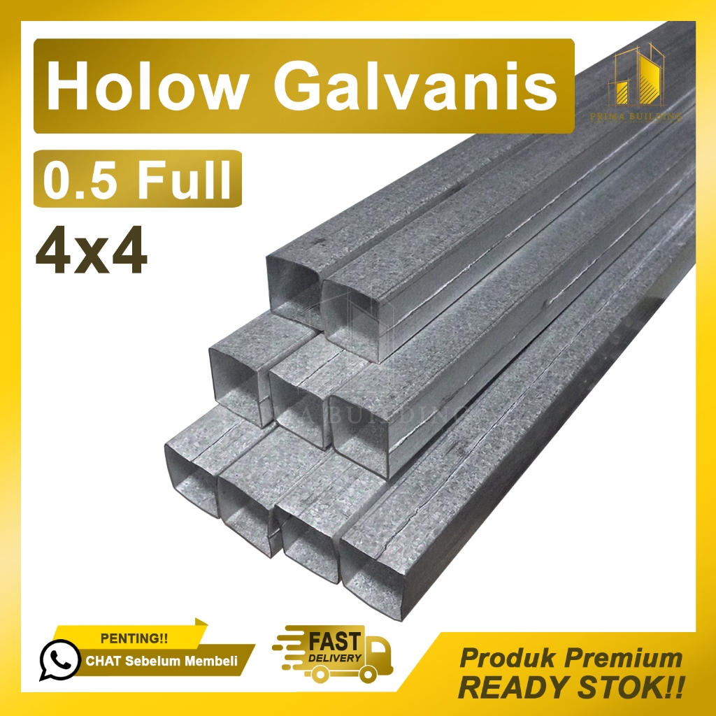 Holow Galvanis 0.5 Full / Holow 4x4 0.5  / Holow Galvanis 4x4 0.5 Plafon atau Partisi Tebal dan Kuat