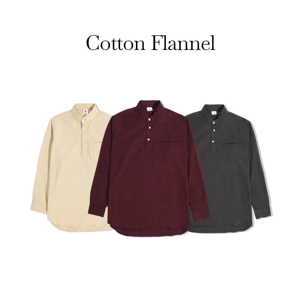 The Don's House CAIRO LS - Kemeja Flannel Lengan Panjang Polos Slimfit Pria Wanita