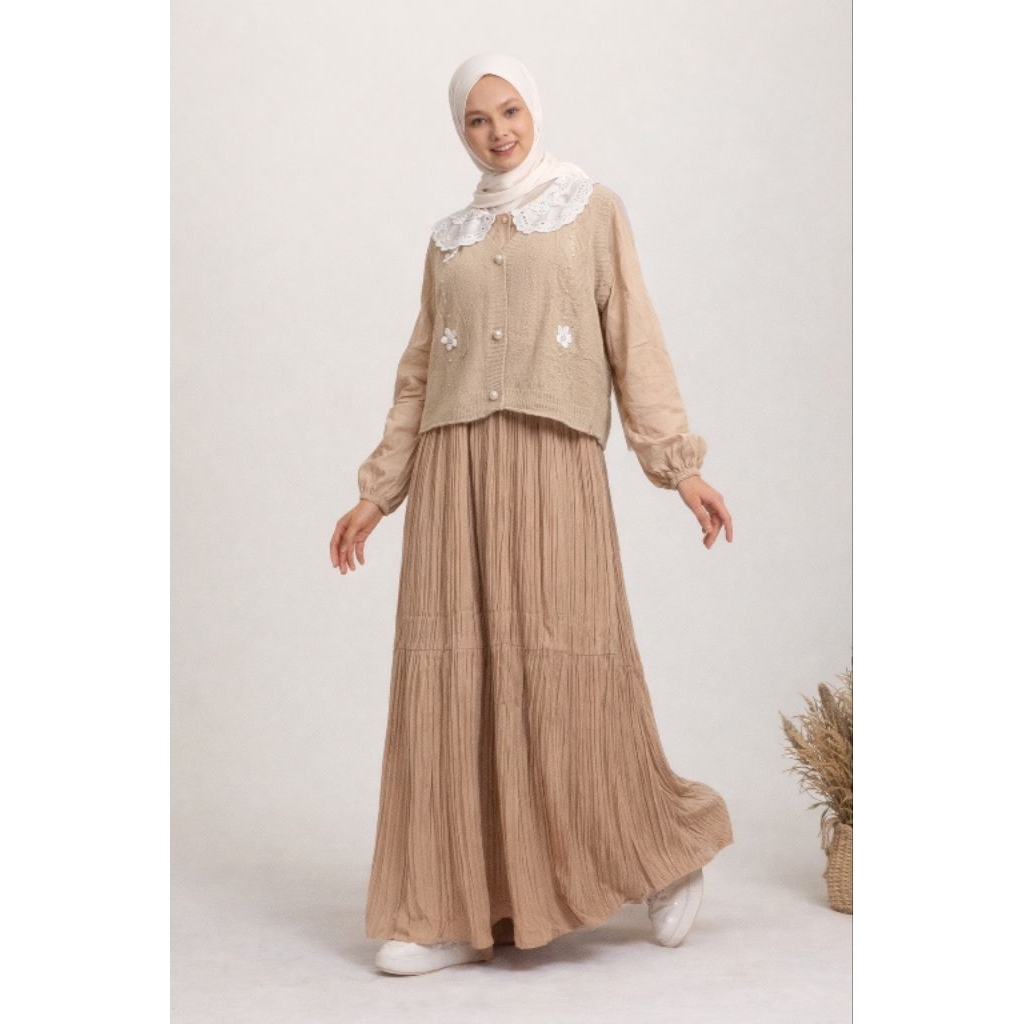 DRESS KATUN+ ROMPI CARDI KNIT