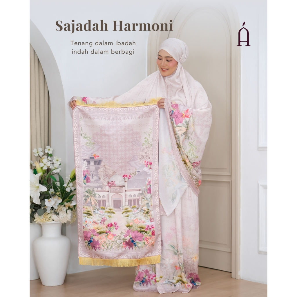 Sajadah Travel Premium Harmoni Satin Tebal + Pouch | Sajadah Hampers Lebaran Exclusive