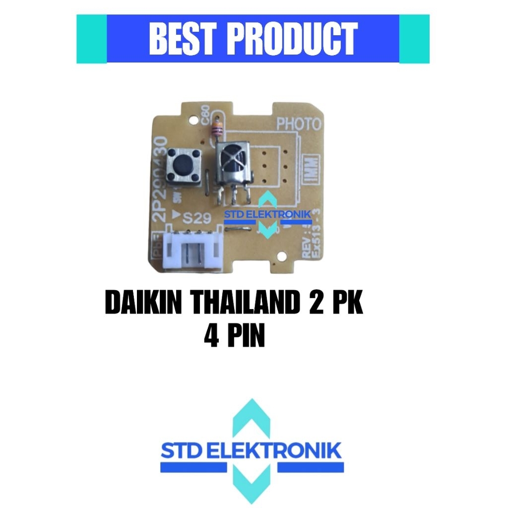 PCB sensor ac daikin 2 PK 4 pin - Receiver ac daikin 2PK soket 4 kabel - papan sensor ac daikin 2 PK
