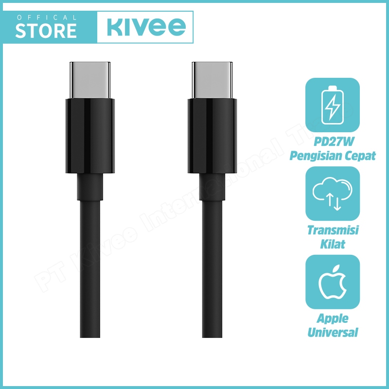 KIVEE Kabel Data Fast Charging CT13 Type C/Lightning For iPhone Samsung Xiaomi OPPO Original