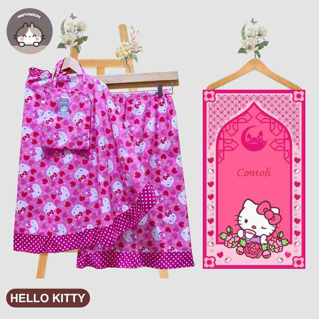 Mukena Anak Umur 10 Sampai 12Tahun Rokoh Cewe Dewasa Santri 2In1 Muknoh Motif Katun Viral Satu Set M