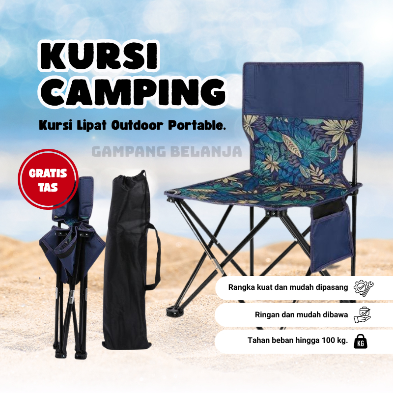Kursi Lipat outdoor portable Kursi Camping Bangku Gunung / Kursi Lipat Outdoor Portable Kursi Campin