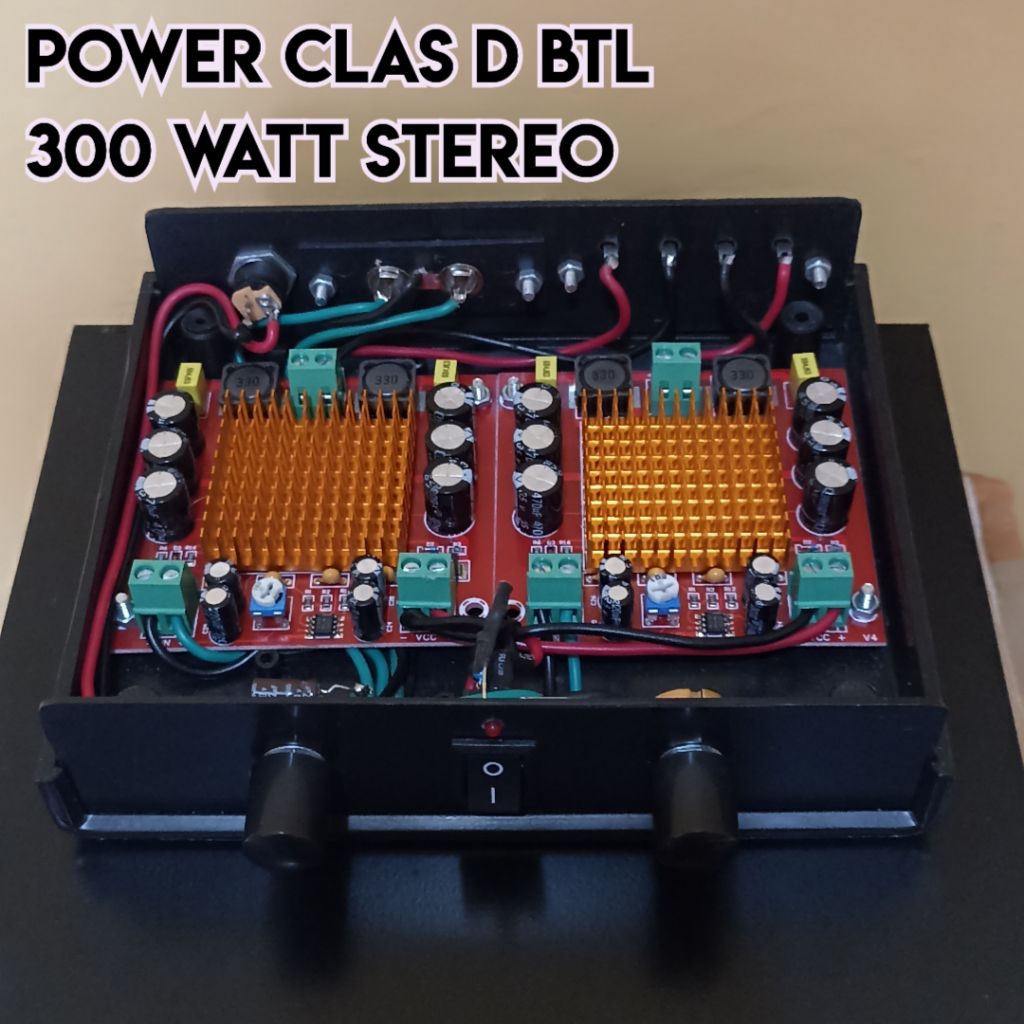 power amplifier CLAS D BTL 300 watt stereo berkualitas