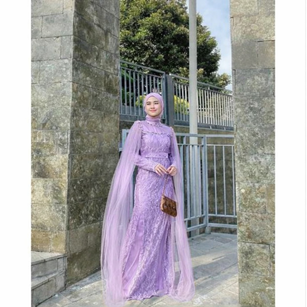 PALING MURAH - PREMIUM FATEEMA DRESS 5 IN 1//GAMIS BROKAT PESTA SAGE GREEN REMAJA VIRAL TULLE TUTU M