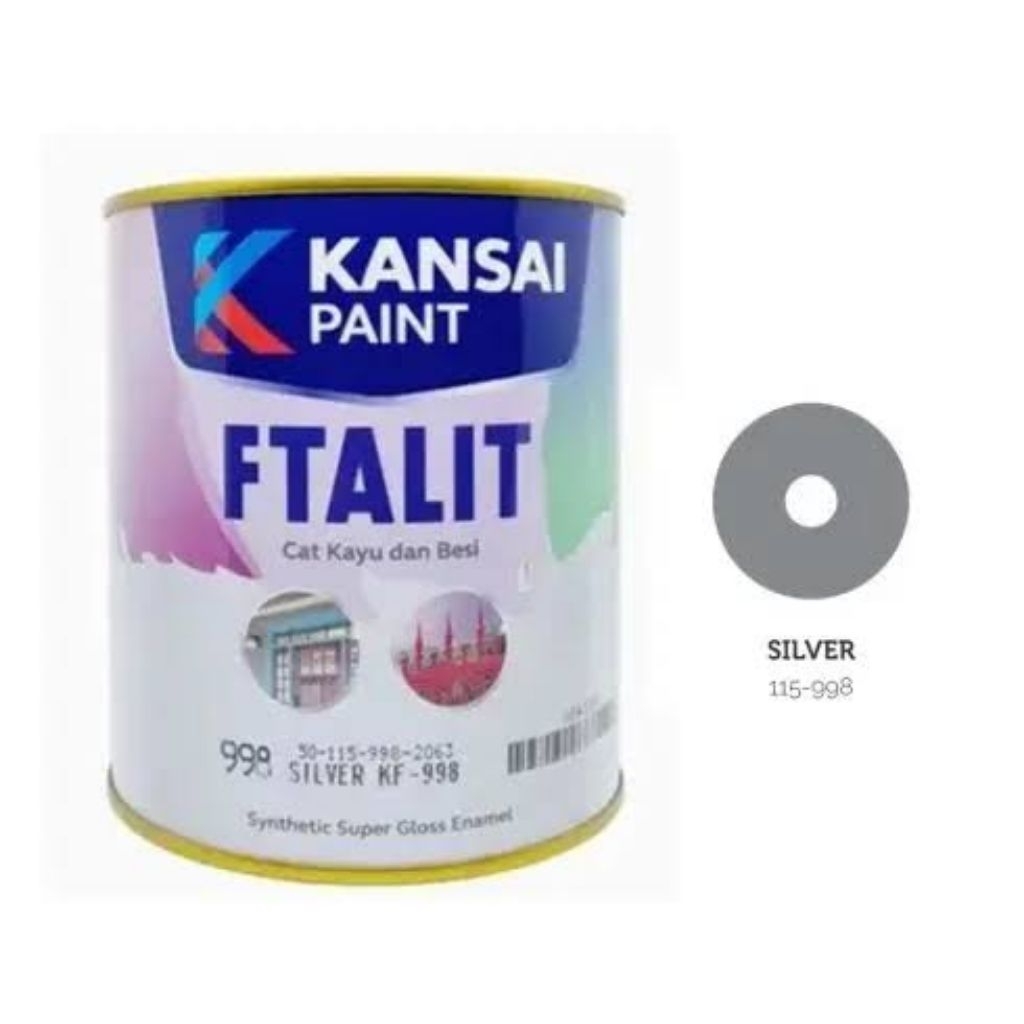 CAT KANSAI FTALIT SILVER / CAT KAYU DAN BESI FTALIT SILVER 1KG