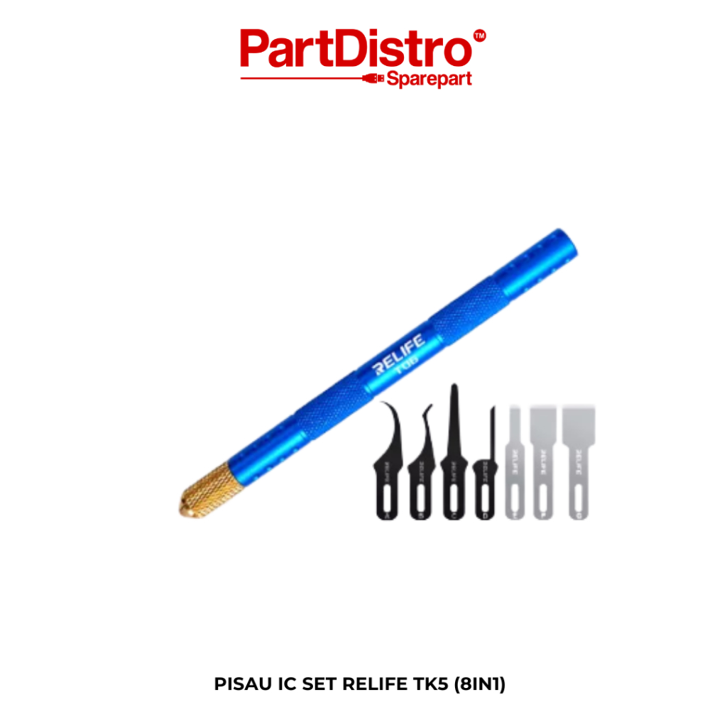 Pisau Ic RELIFE TK5 8in1 Multifungsi Ultra Tipis Polished Phone Motherboard Glue Removal