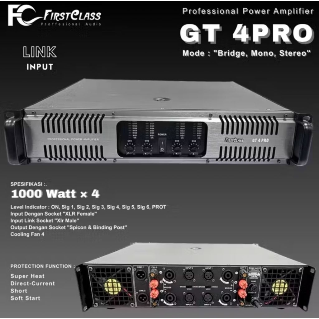 Power Firstclass GT4 Pro Original 4 Channel Firstclass GT 4Pro