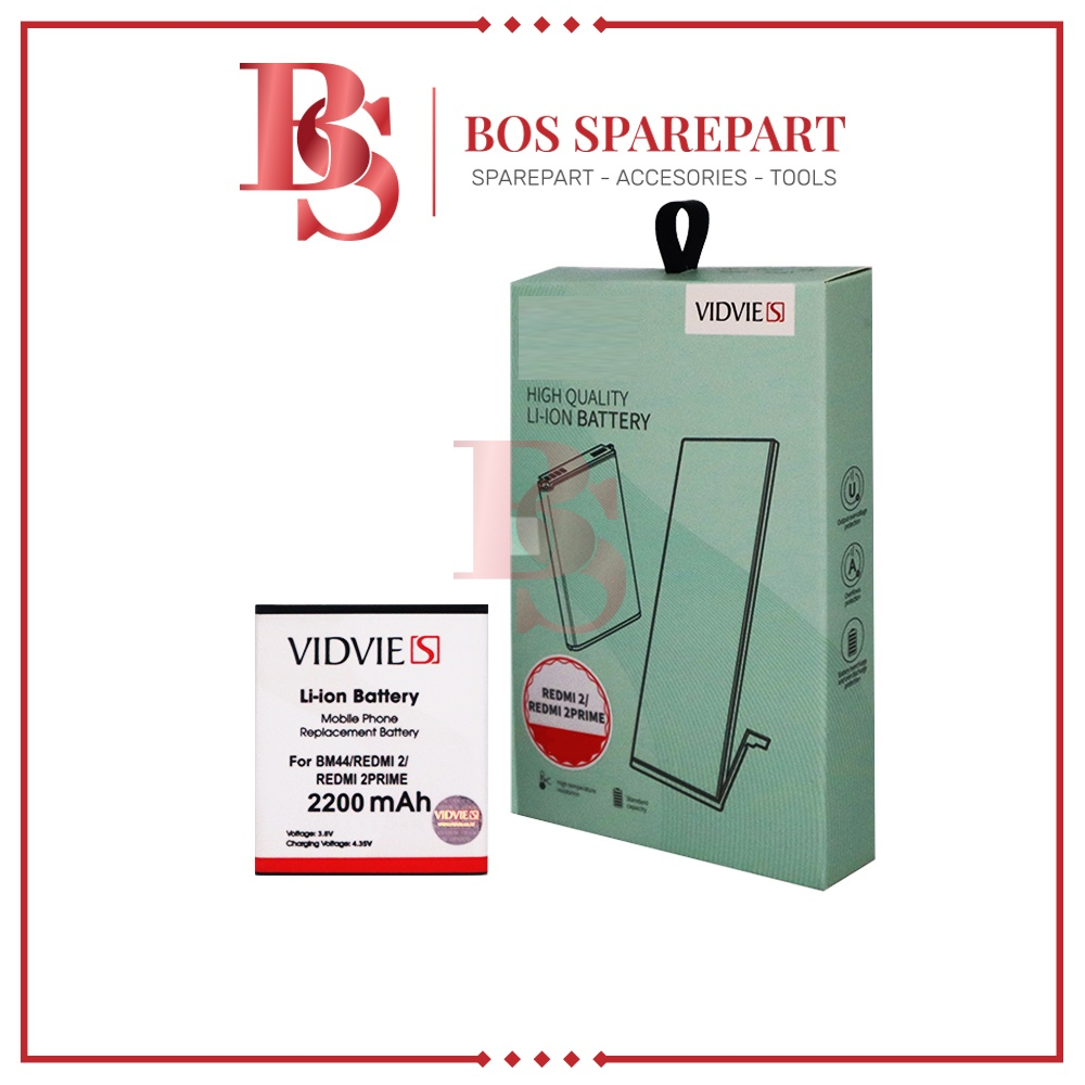 VIDVIE-S BATERAI XIAOMI BM44 / REDMI 2 / REDMI 2 PRIME ORI 100 / BATTERY / BATRE