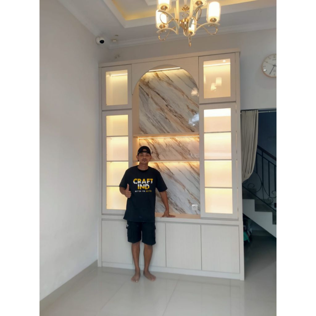 BACKDROP TV | BACKDROP TV MURAH | BUFFET TV HPL | RAK TV HPL | PARTISI PAJANGAN | MEJA TV HPL | FURN