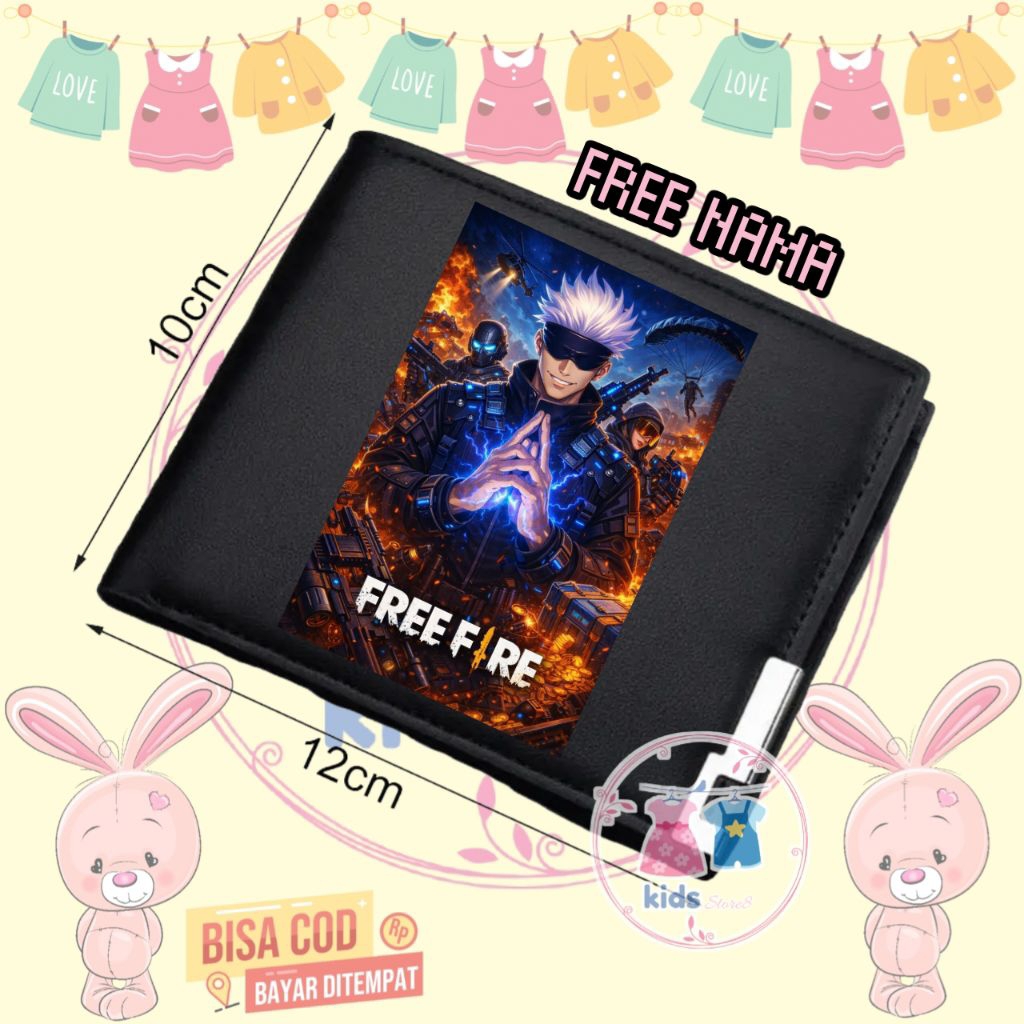 DOMPET ANAK FREE FIRE X JUJUTSU KAISEN