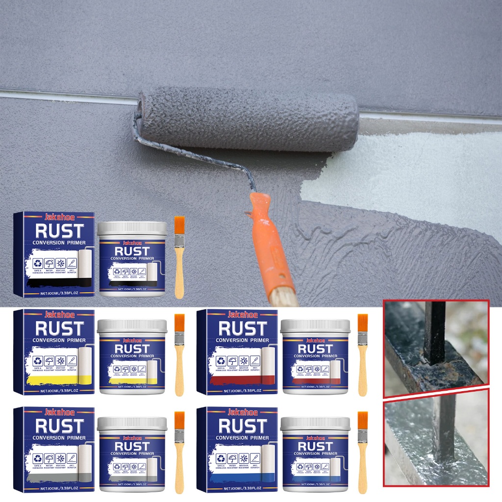 Jakehoe Cat Anti Karat ​Tahan Air 100ml Panas Konversi Karat Tanpa Primer Cocok untuk Industri & Rum