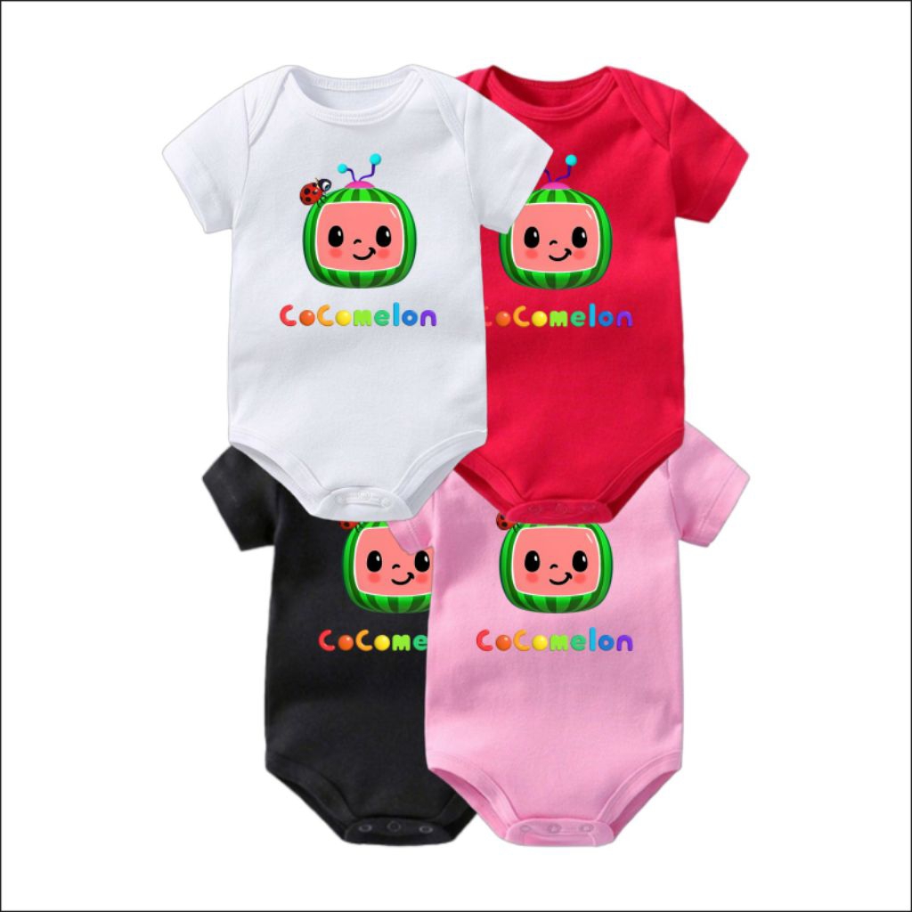 JUMPER BABY COCOMELON Baju bayi | kaos bayi Cocomelon Logo semangka laki-laki perempuan bodysuit jum