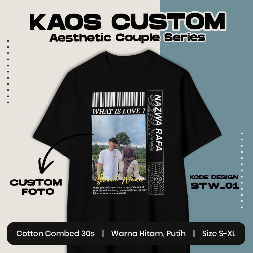 Kaos bucin Custom Aesthetic | Kaos Bucin Estetik - cotton combed 30's