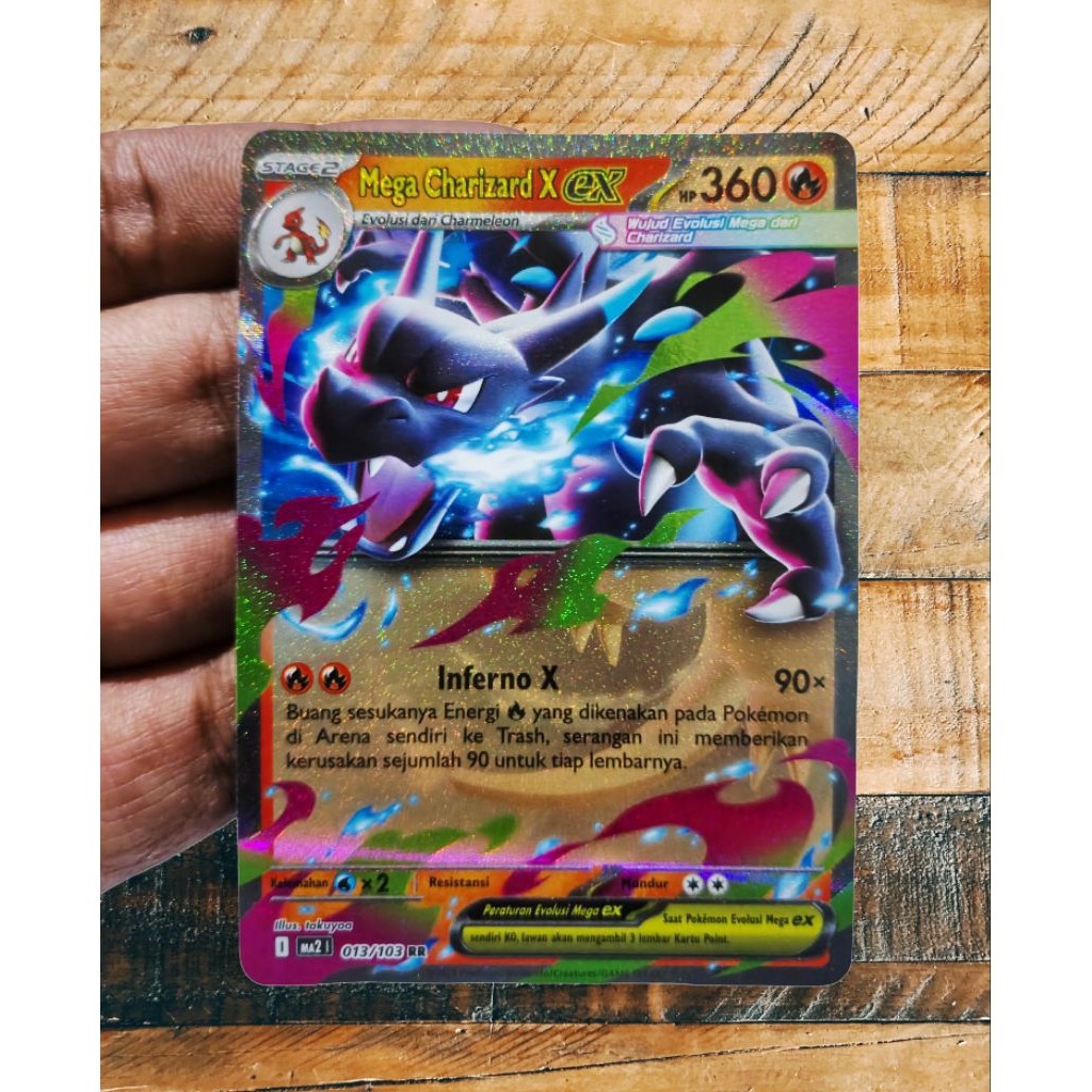 KARTU POKEMON MEGA CHARIZARD X EX RR