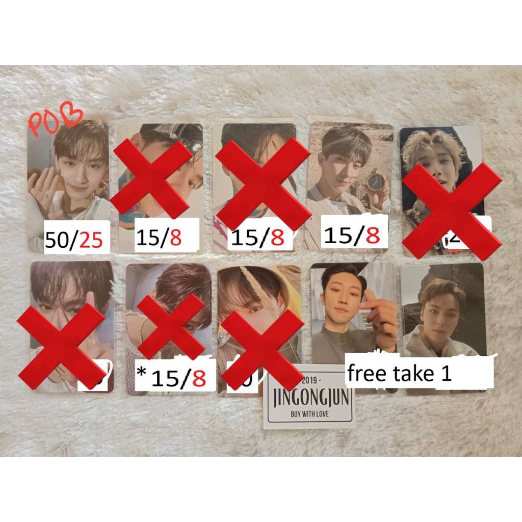 (BACA DESKRIPSI)  FTS Face The Sun seventeen svt pc photocard pob bene carver carat ver jun dk dokye