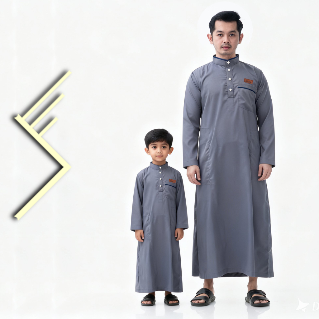 Baju Couple Ayah dan Anak Laki Laki Jubah Pria Premium || Gamis Koko Muslim Lebaran